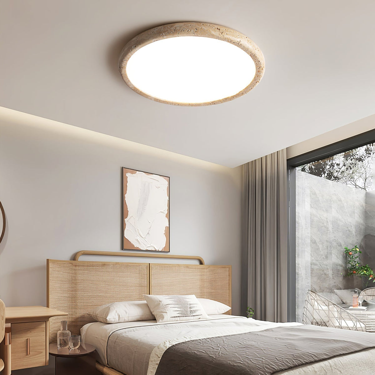 Aurrina Plafonnier Cadre Anneau en Travertin - Neutralighting