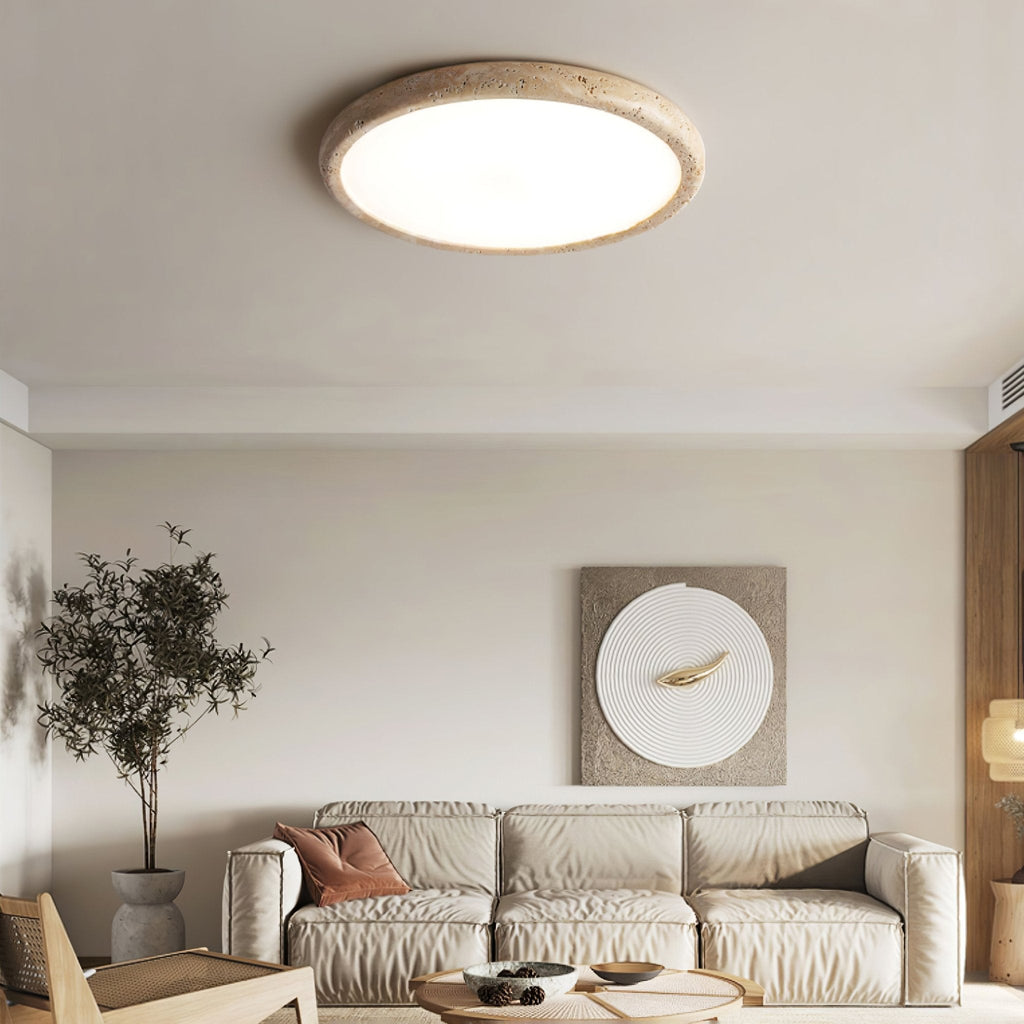 Aurrina Plafonnier Cadre Anneau en Travertin - Neutralighting