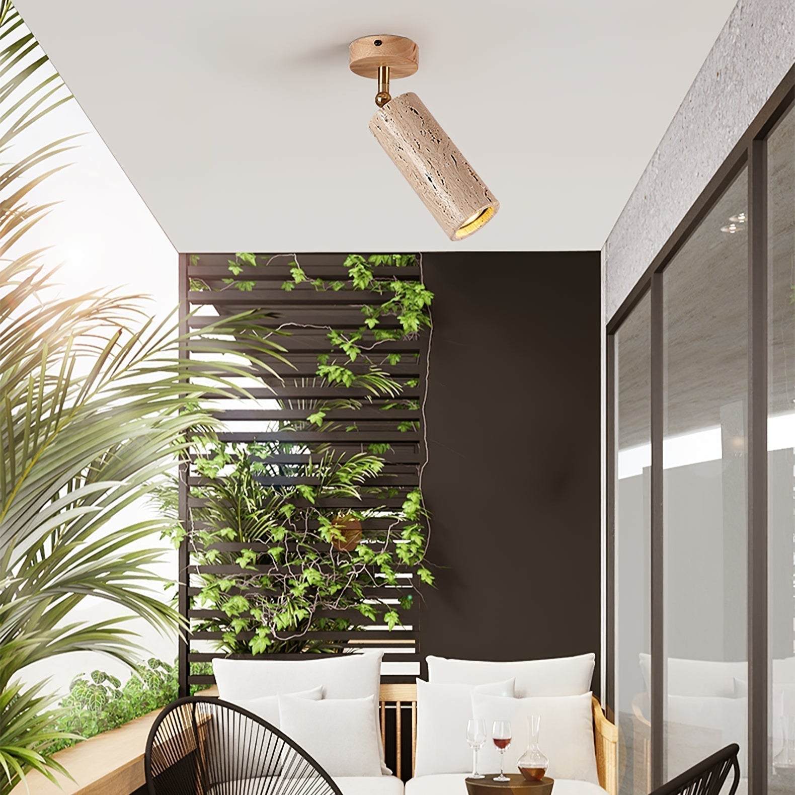 Mycaran Suspension Minimaliste en Travertin - Neutralighting