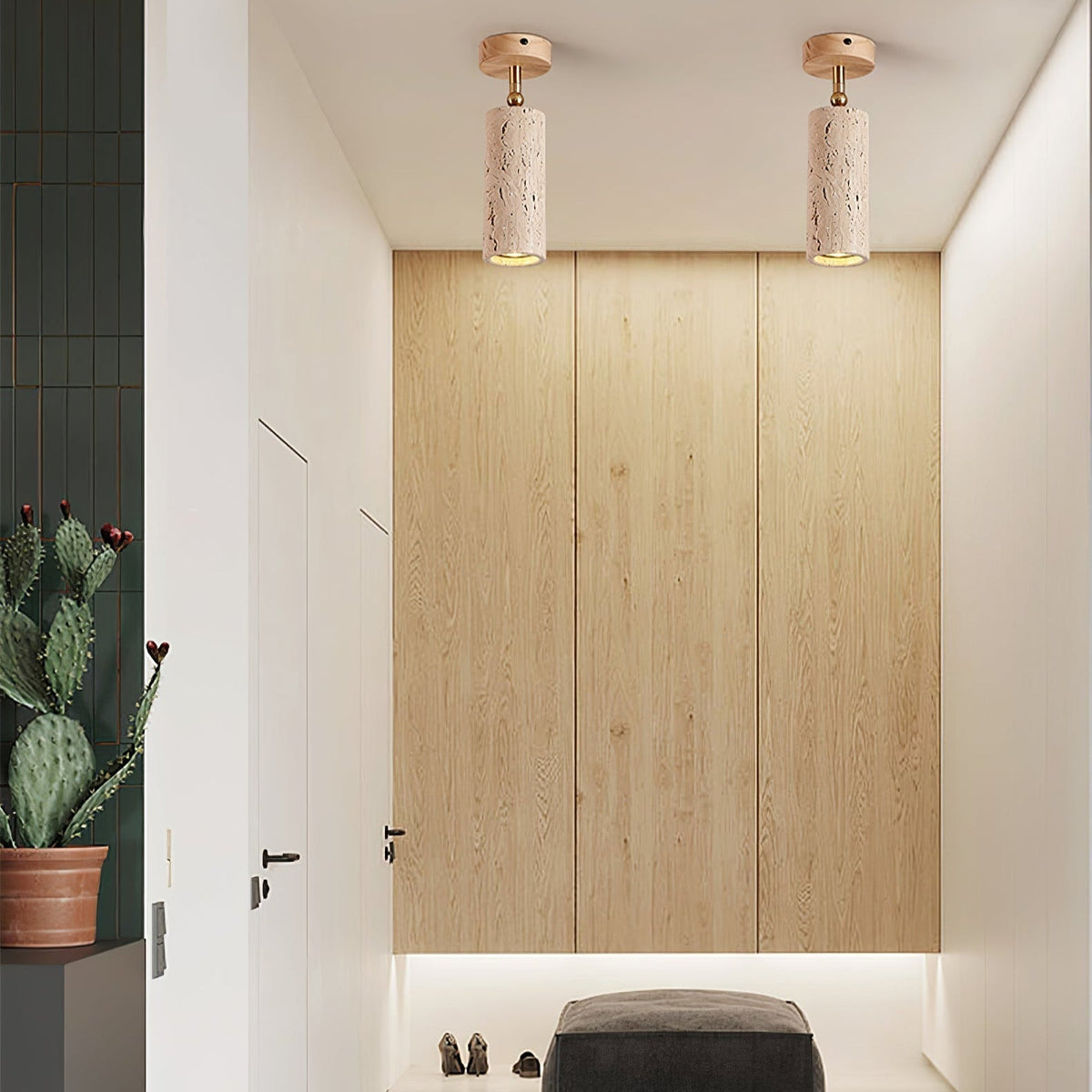 Mycaran Suspension Minimaliste en Travertin - Neutralighting