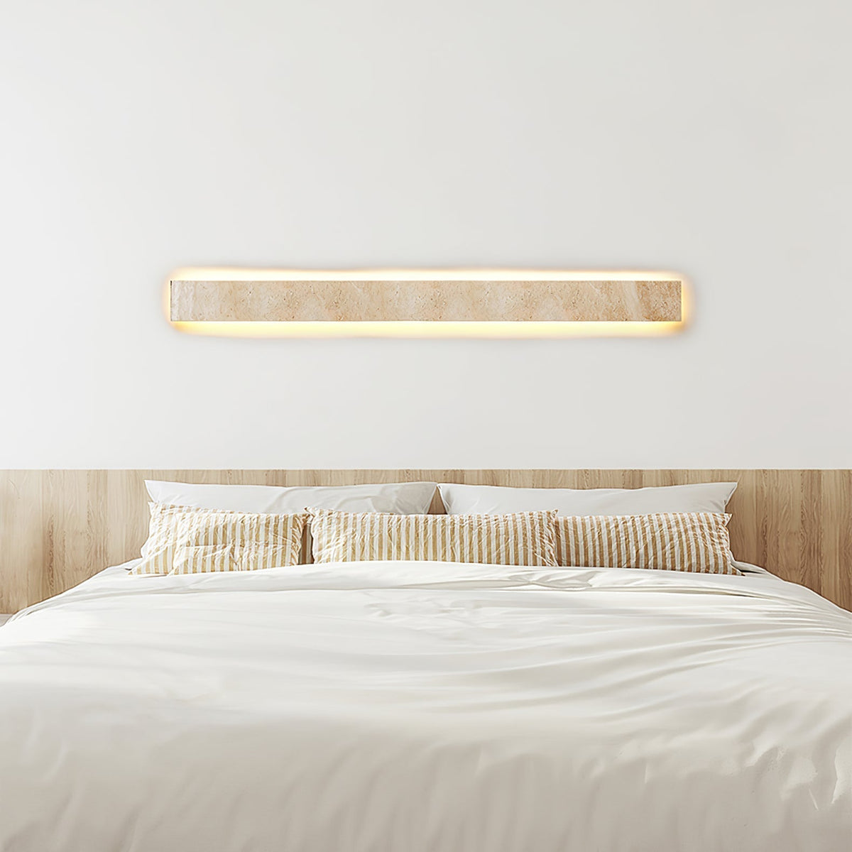 Olnorir Applique Murale Rectangulaire Mince en Travertin - Neutralighting
