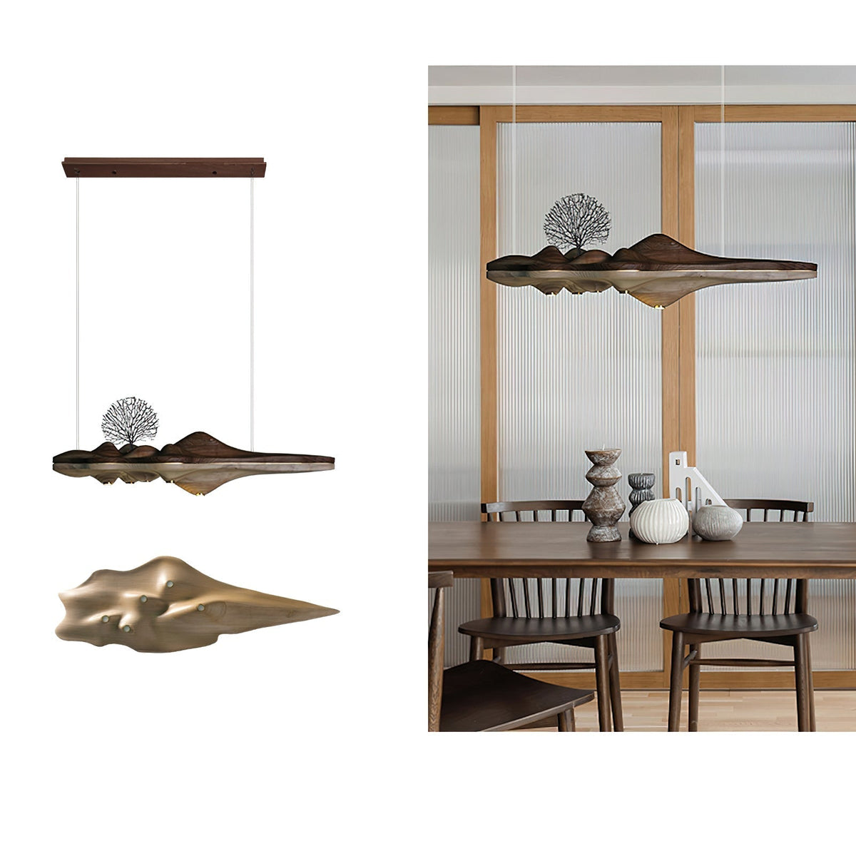 Etalyra Suspension en Bois Élégance Premium - Neutralighting