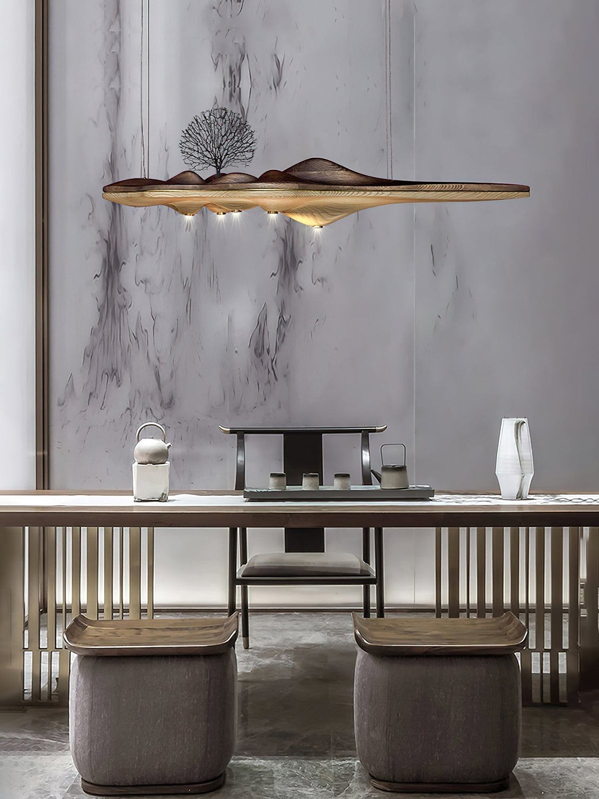 Etalyra Suspension en Bois Élégance Premium - Neutralighting