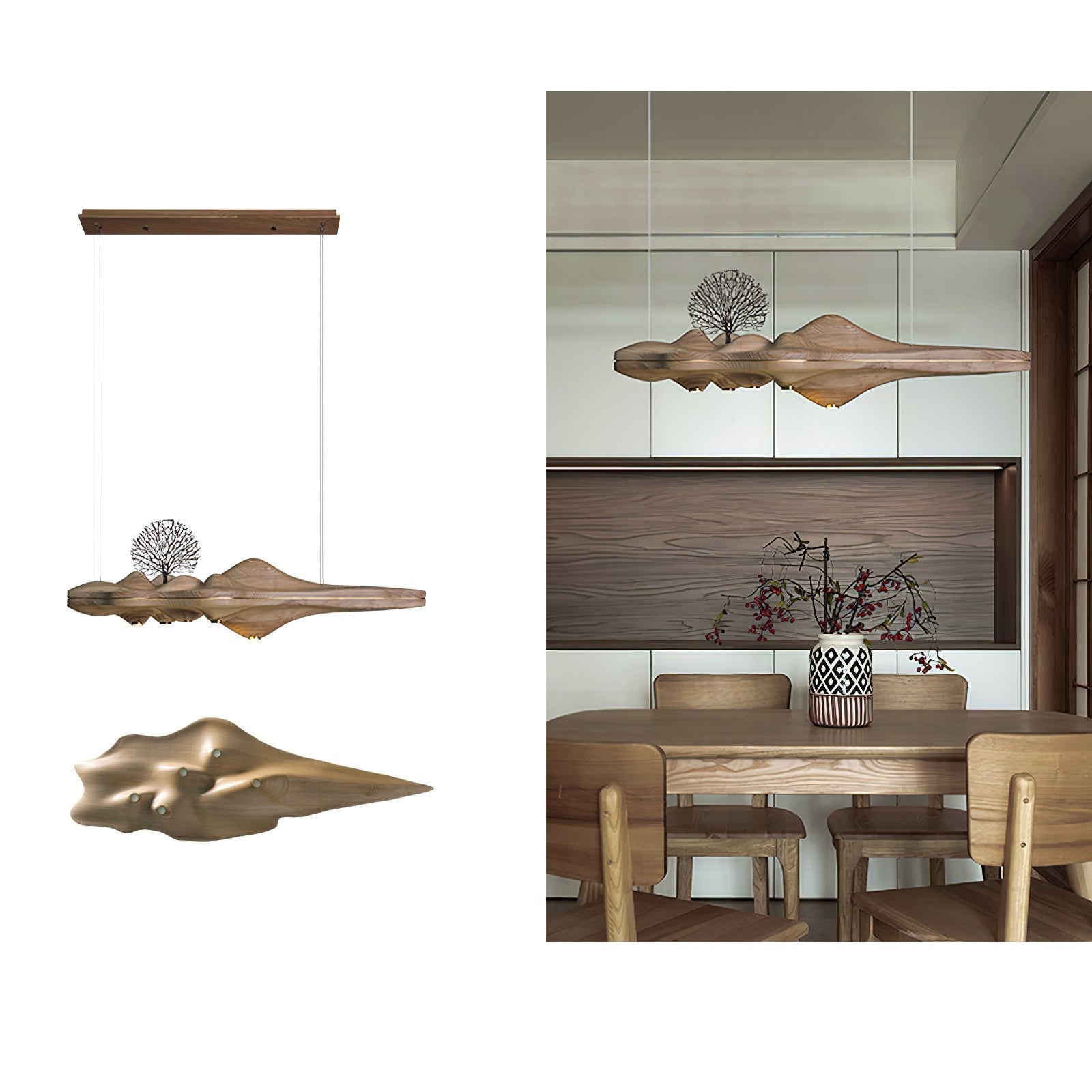Etalyra Suspension en Bois Élégance Premium - Neutralighting