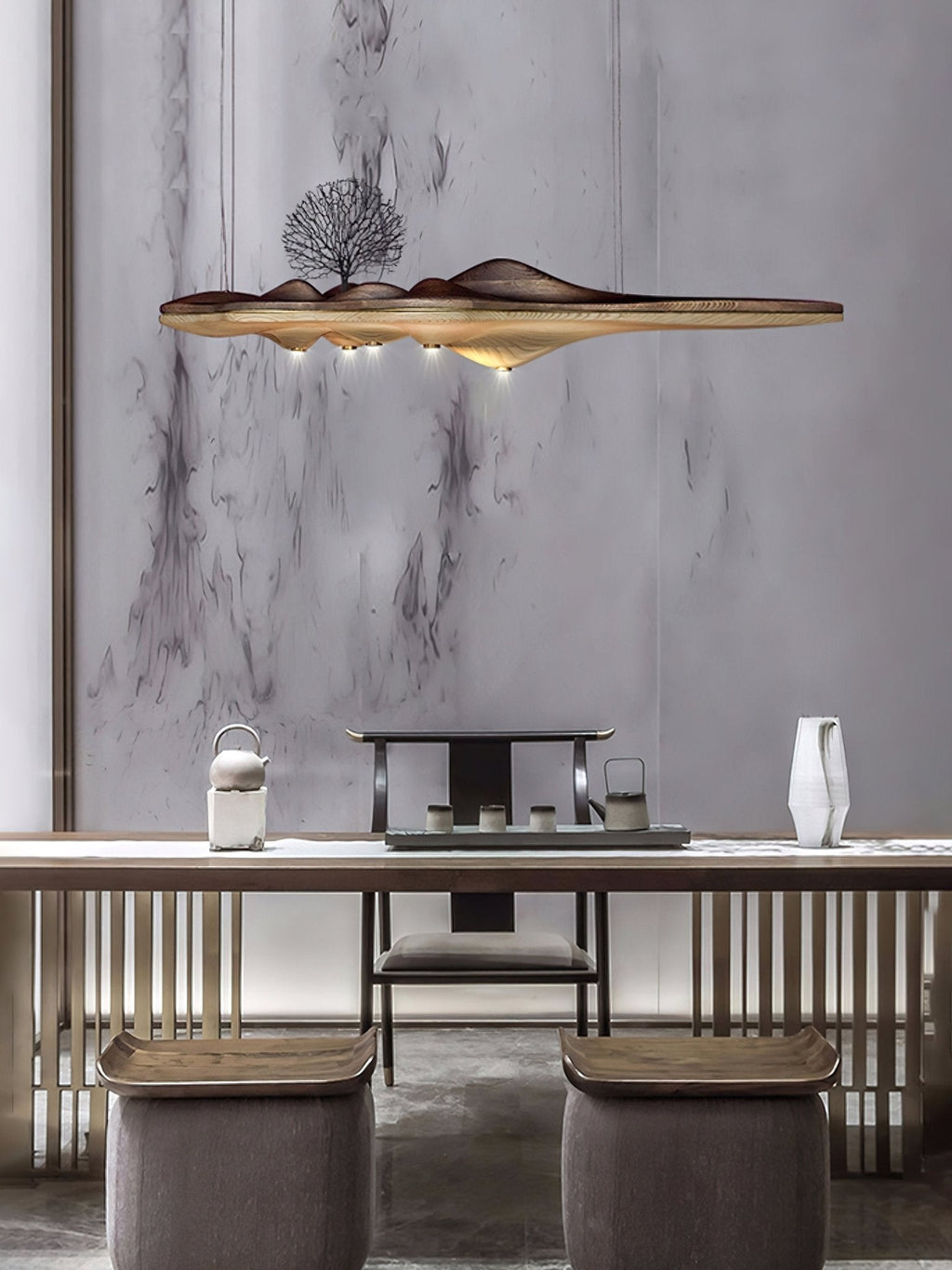 Etalyra Suspension en Bois Élégance Premium - Neutralighting