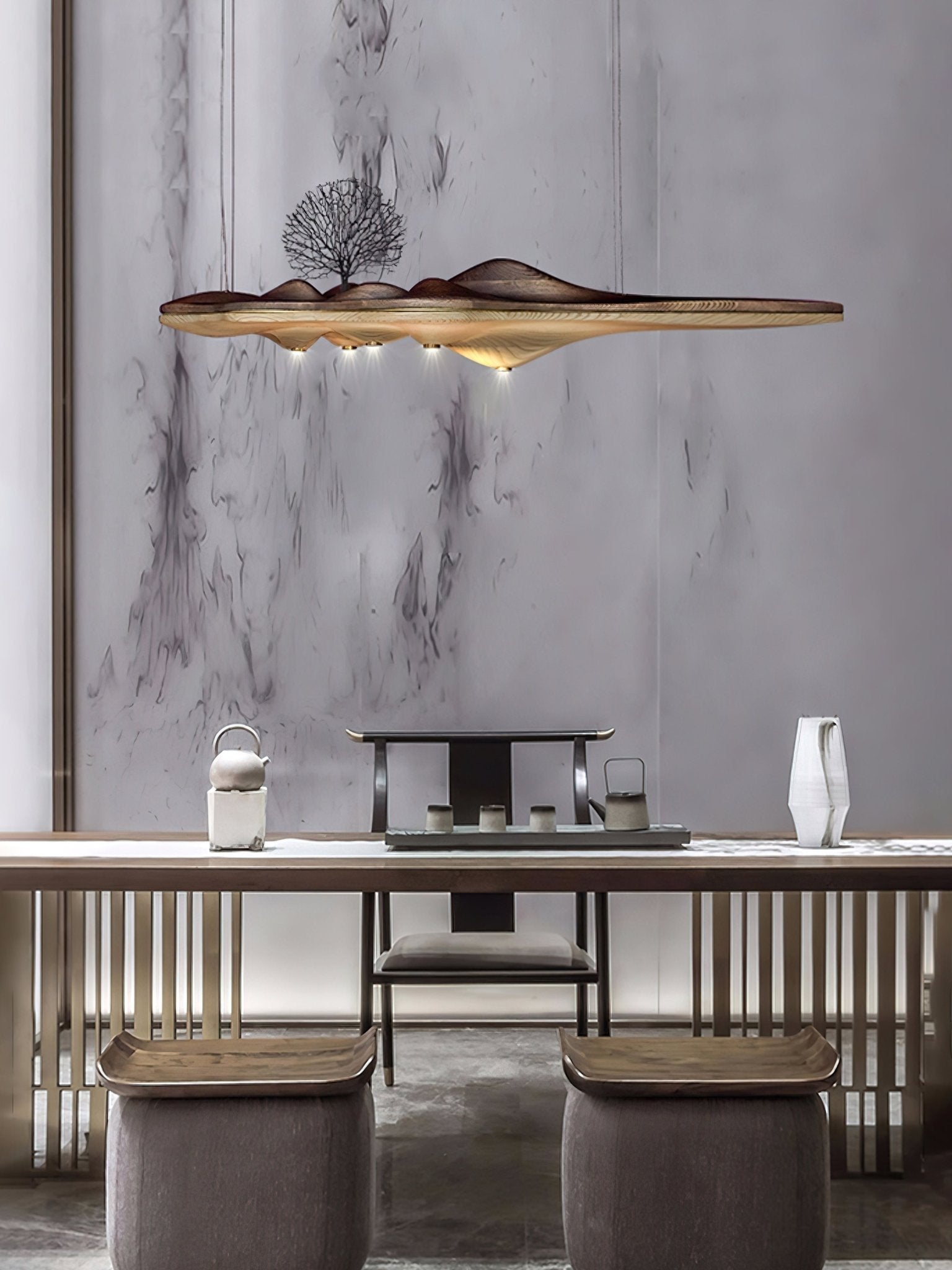 Etalyra Suspension en Bois Élégance Premium - Neutralighting
