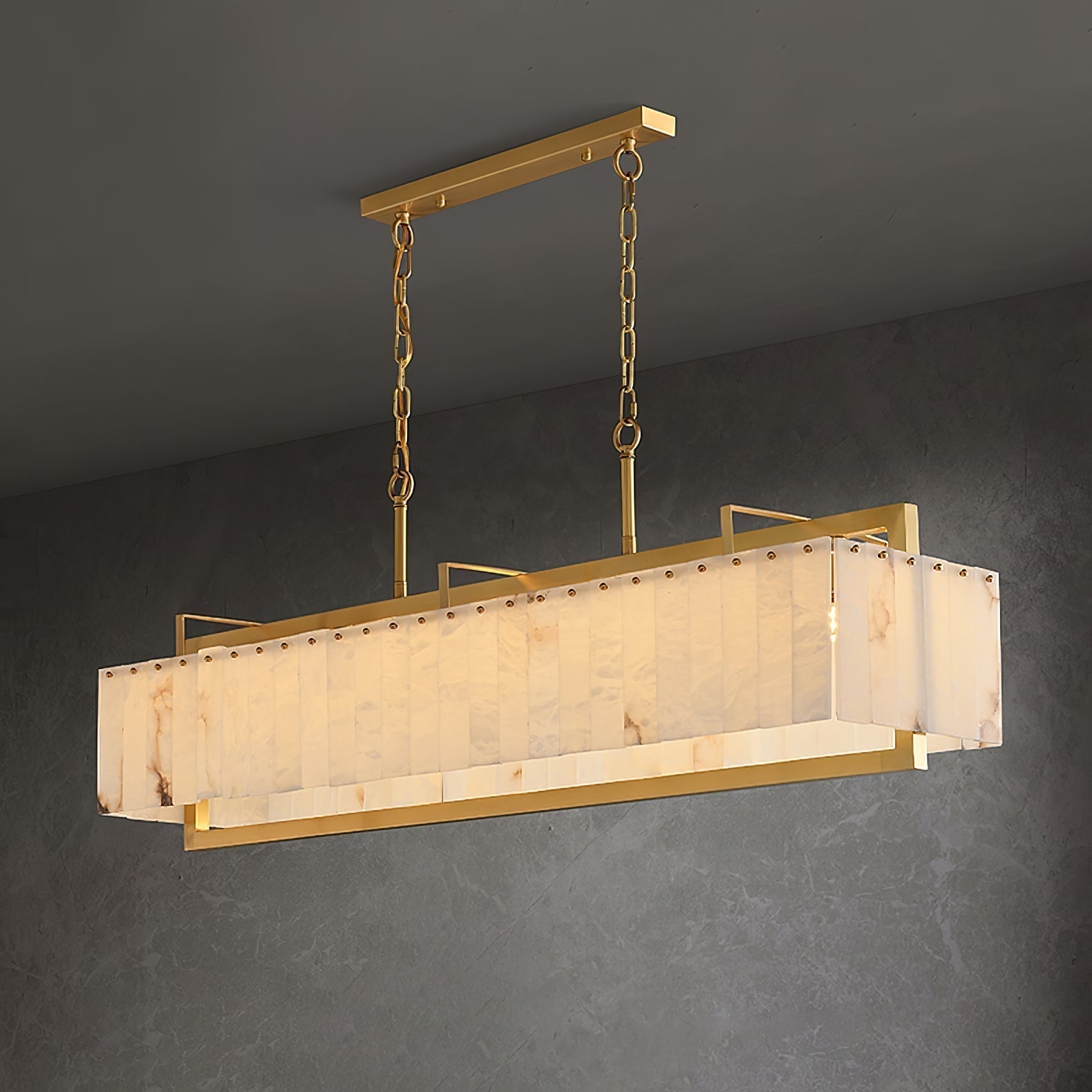 Aether Suspension Rectangulaire en Albâtre - Neutralighting