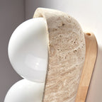 Trio Applique Murale Globe en Travertin - Neutralighting