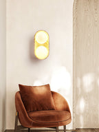 Trio Applique Murale Globe en Travertin - Neutralighting