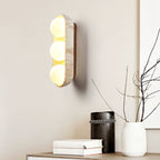 Trio Applique Murale Globe en Travertin - Neutralighting