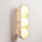 Trio Applique Murale Globe en Travertin - Neutralighting