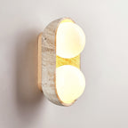 Trio Applique Murale Globe en Travertin - Neutralighting