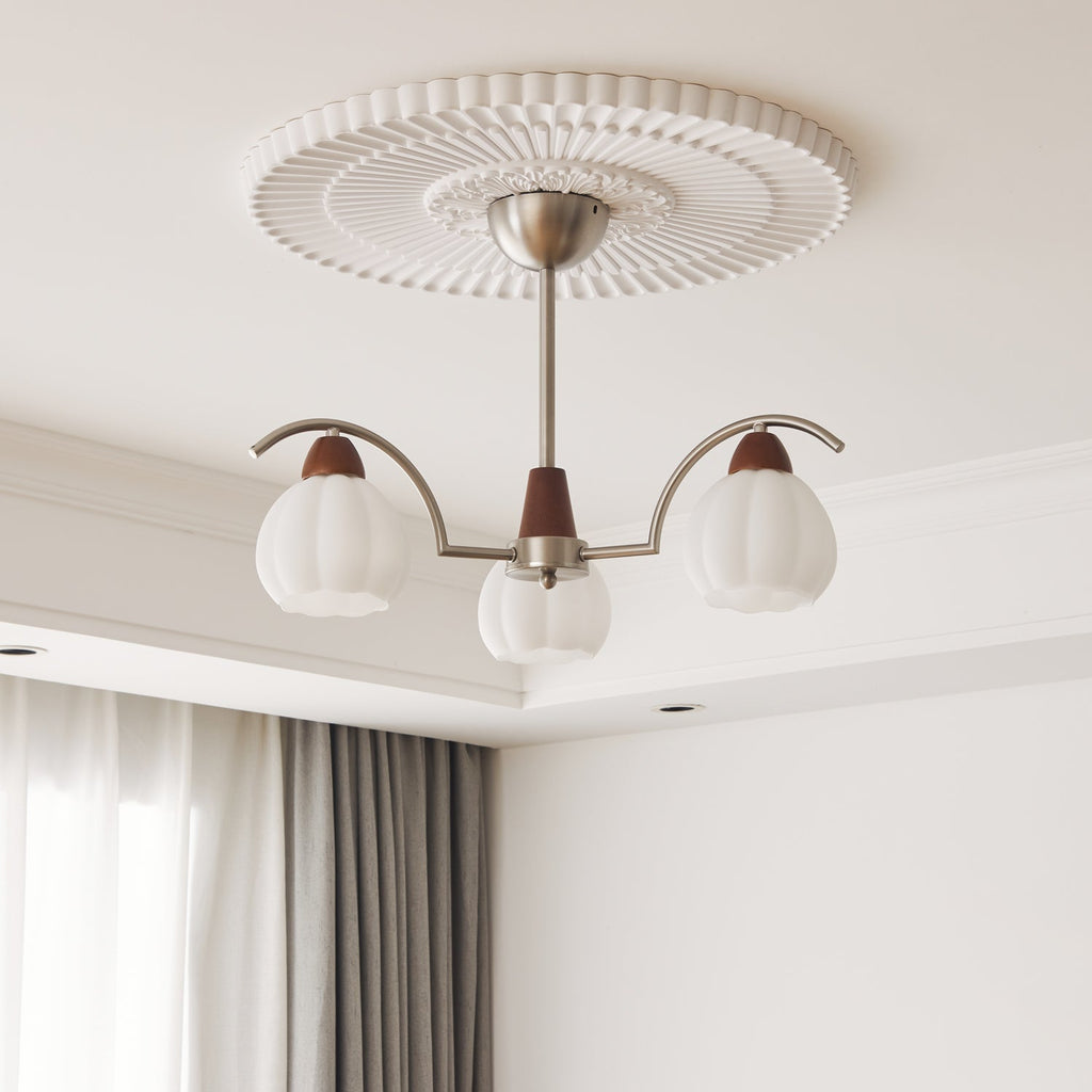 Ilaeiel Chandelier Bois Verre Élégance Traditionnelle Bloom - Neutralighting