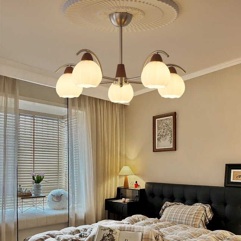 Ilaeiel Chandelier Bois Verre Élégance Traditionnelle Bloom - Neutralighting