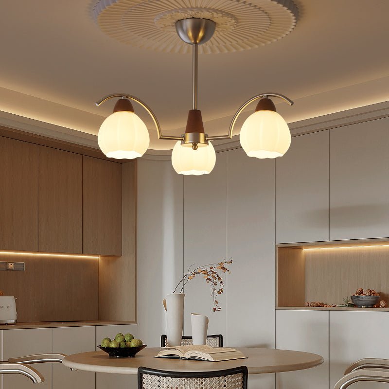 Ilaeiel Chandelier Bois Verre Élégance Traditionnelle Bloom - Neutralighting
