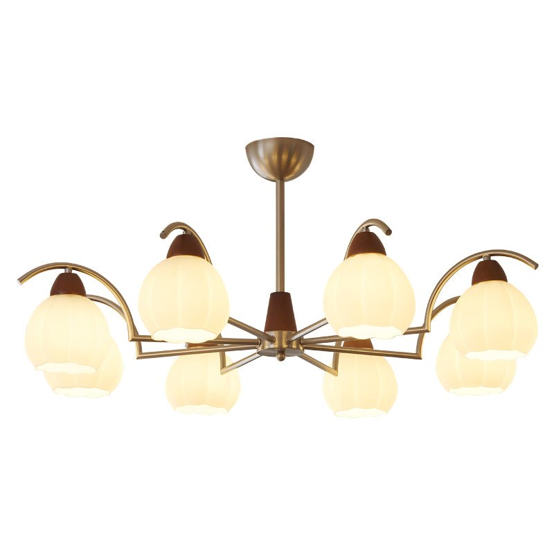 Ilaeiel Chandelier Bois Verre Élégance Traditionnelle Bloom - Neutralighting