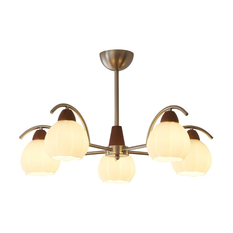 Ilaeiel Chandelier Bois Verre Élégance Traditionnelle Bloom - Neutralighting