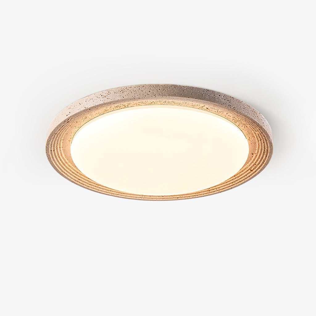 Olphaan Plafonnier en Travertin À Anneaux - Neutralighting