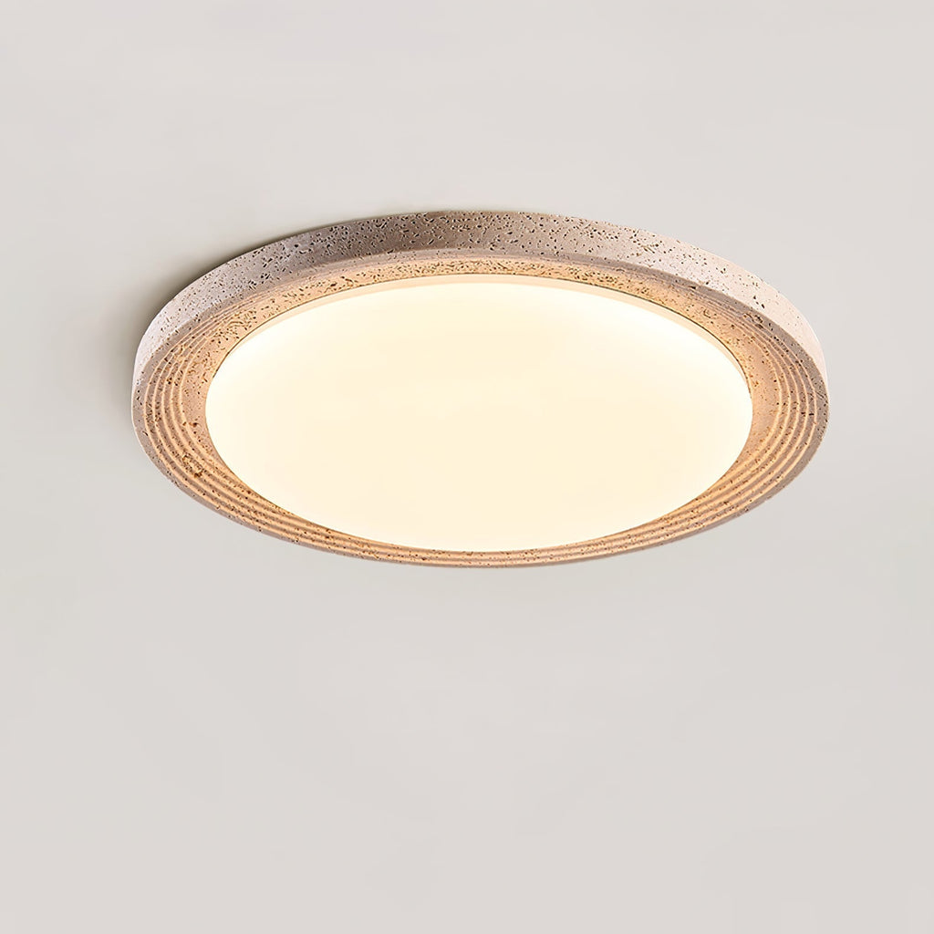 Olphaan Plafonnier en Travertin À Anneaux - Neutralighting