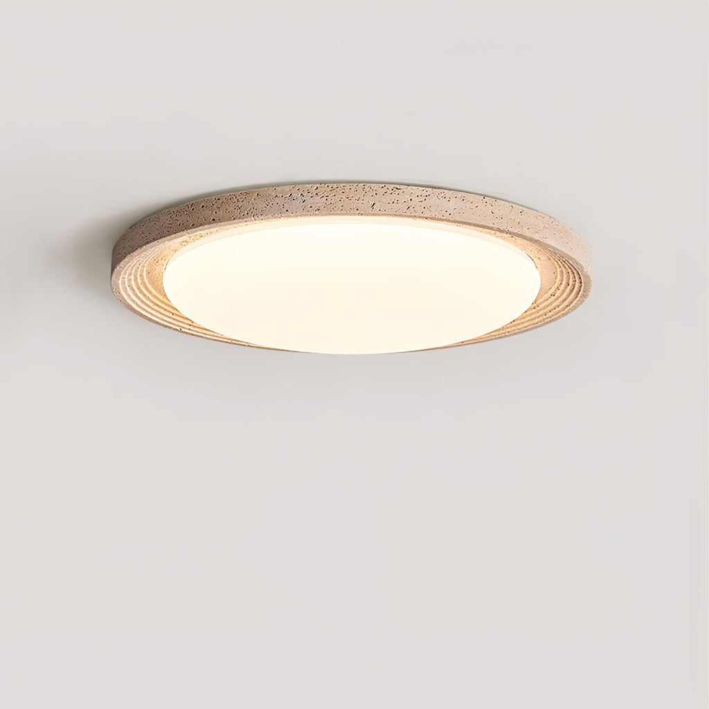 Olphaan Plafonnier en Travertin À Anneaux - Neutralighting