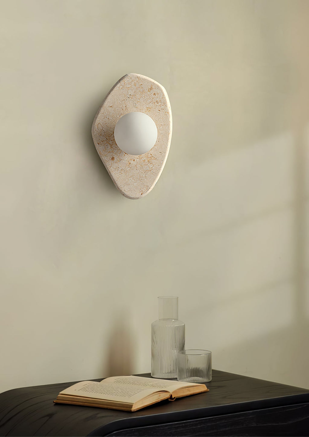 Pebble Applique Murale Rustique en Marbre - Neutralighting