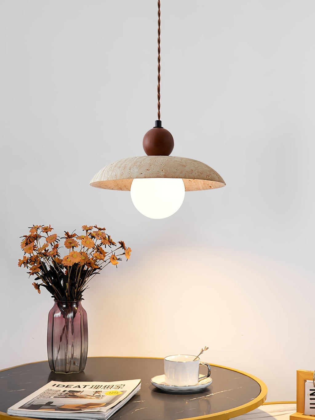 Suspension Travertin Soleil - Neutralighting