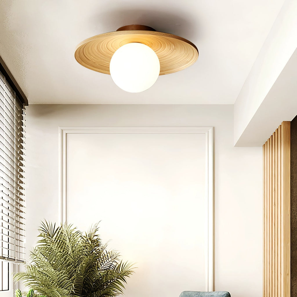 Lustra Plafonnier Soluna Bois Orbital - Neutralighting
