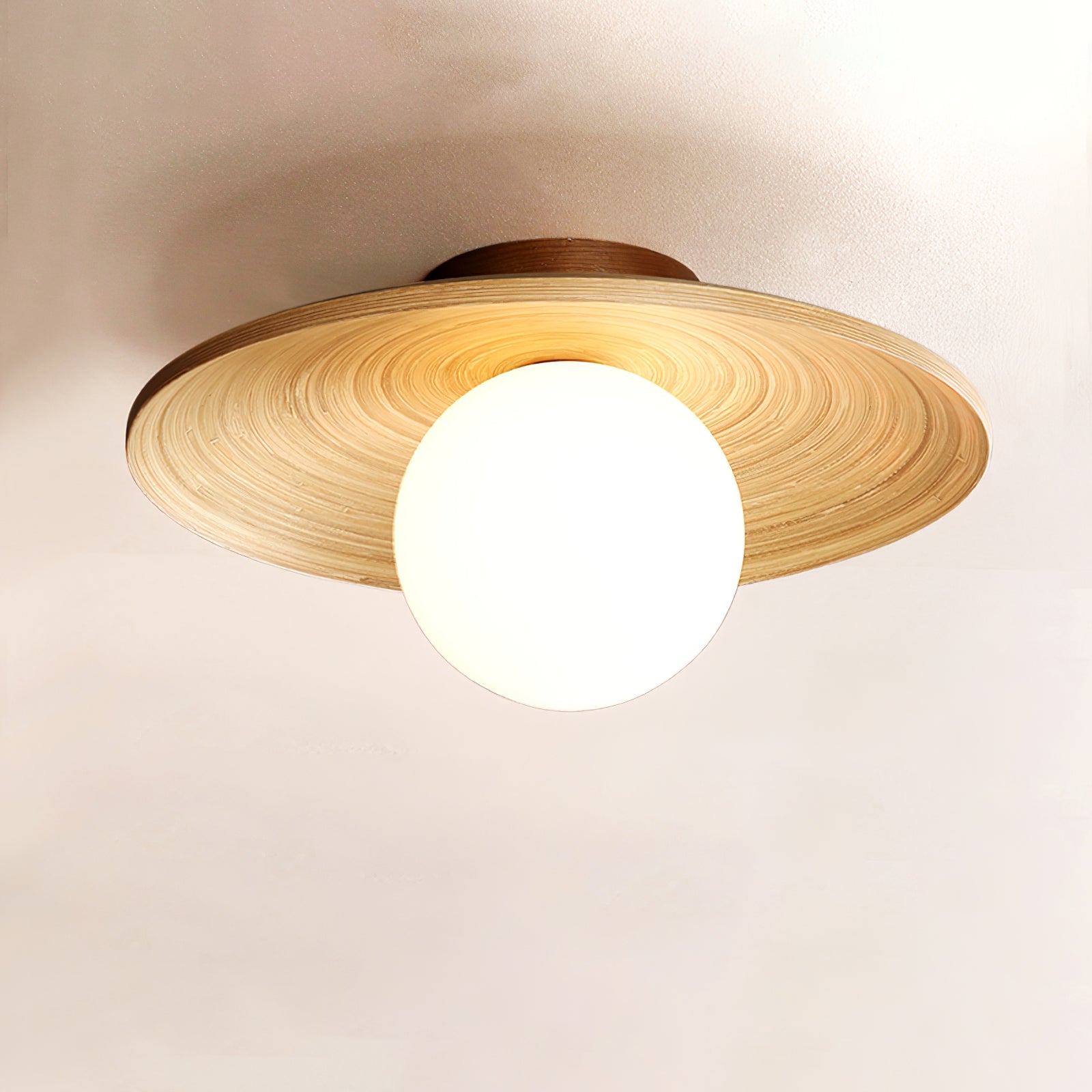 Lustra Plafonnier Soluna Bois Orbital - Neutralighting