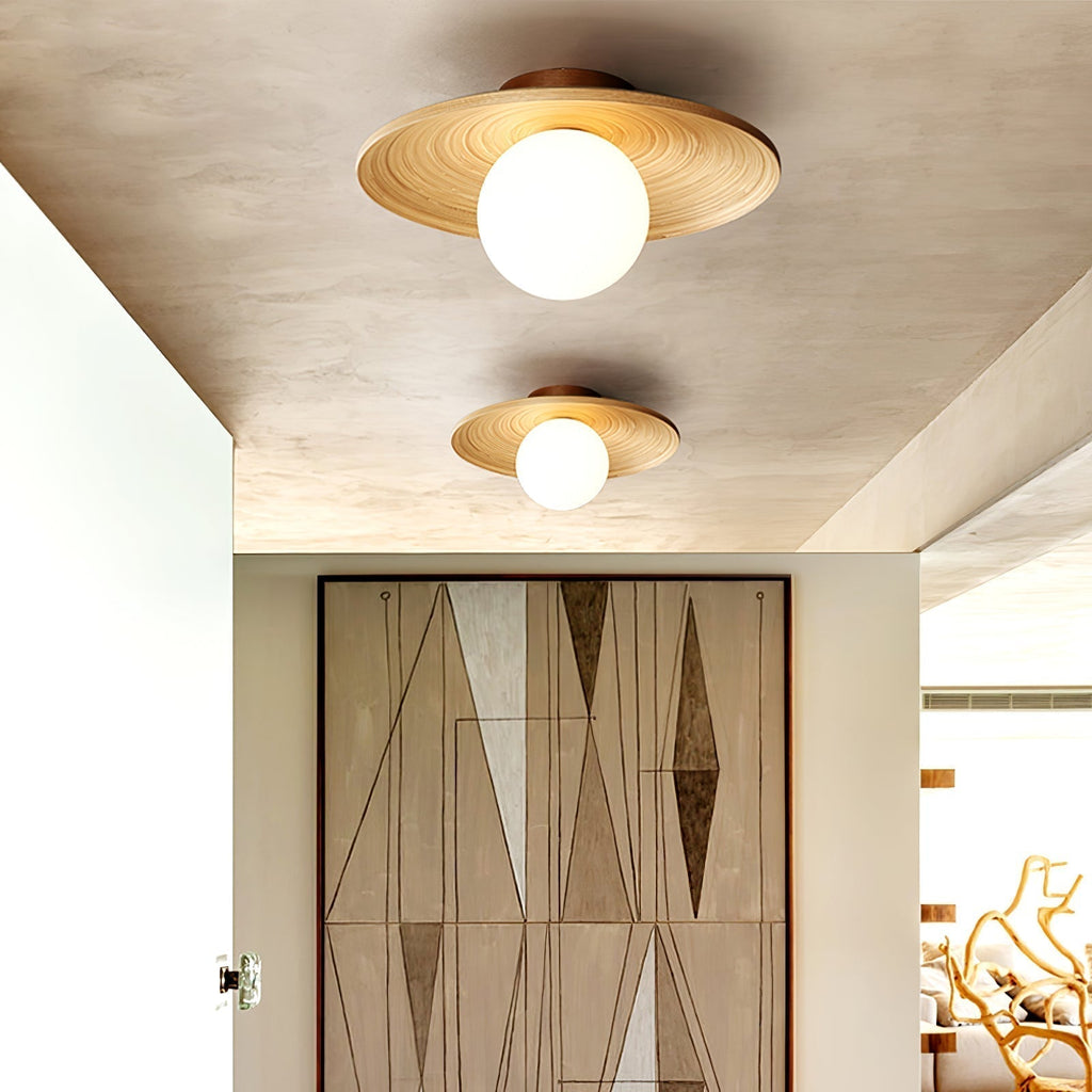Lustra Plafonnier Soluna Bois Orbital - Neutralighting