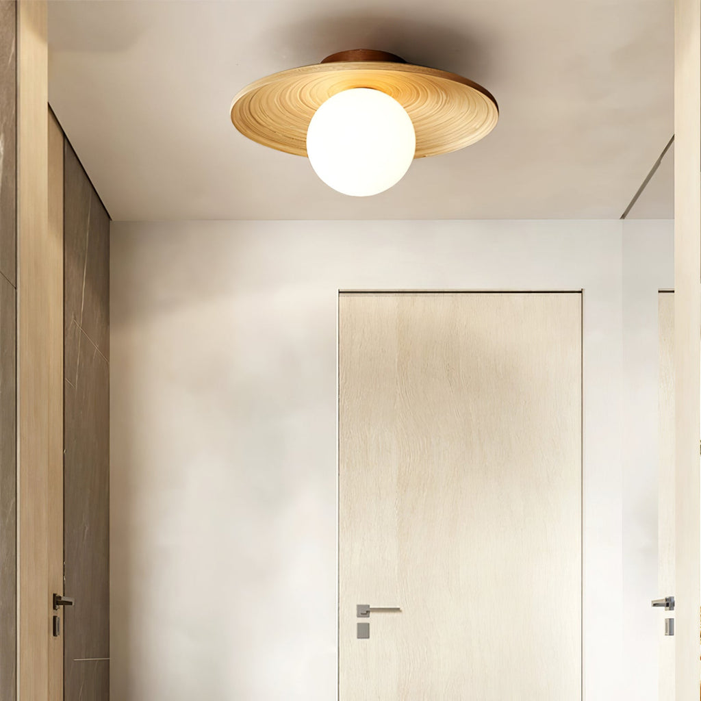 Lustra Plafonnier Soluna Bois Orbital - Neutralighting