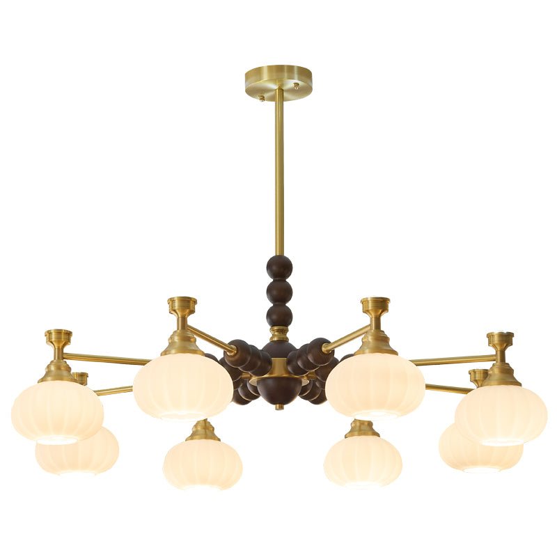 Avdorira Lustre Vintage Élégant en Laiton et Bois - Neutralighting