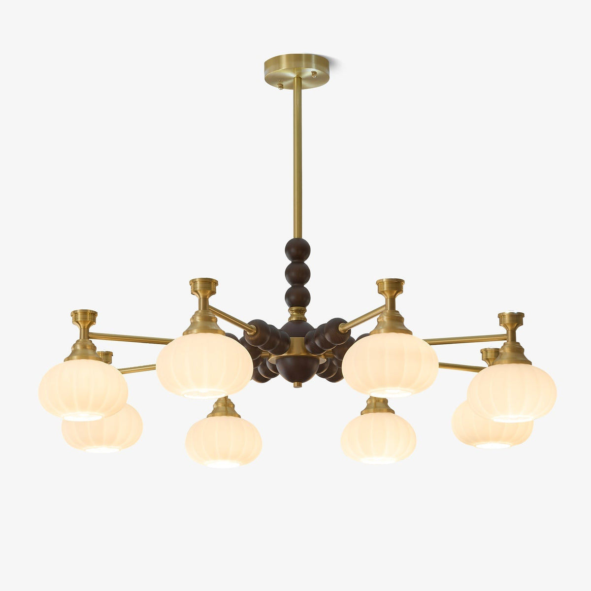 Avdorira Lustre Vintage Élégant en Laiton et Bois - Neutralighting