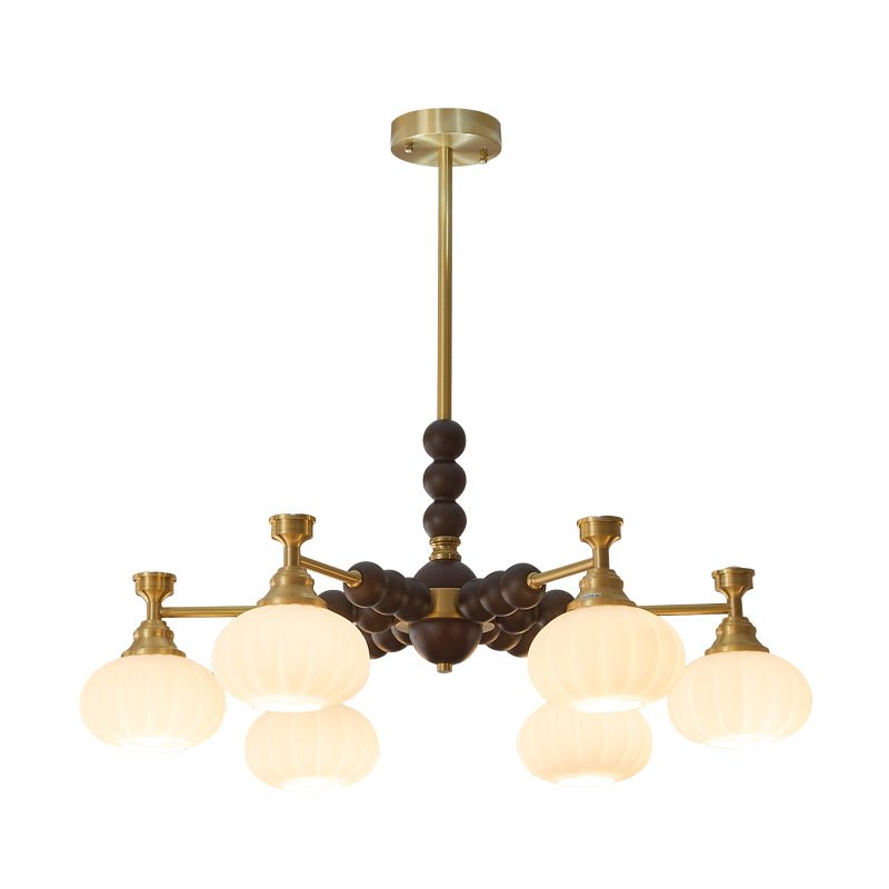 Avdorira Lustre Vintage Élégant en Laiton et Bois - Neutralighting