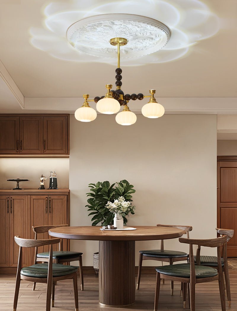 Avdorira Lustre Vintage Élégant en Laiton et Bois - Neutralighting