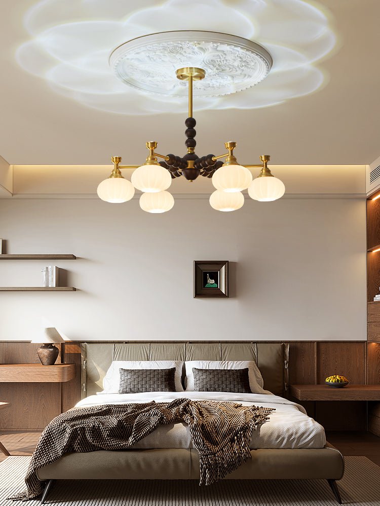 Avdorira Lustre Vintage Élégant en Laiton et Bois - Neutralighting