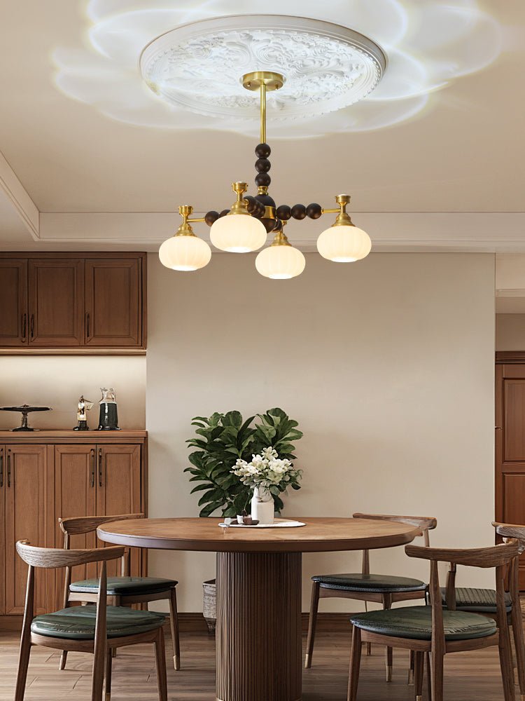 Avdorira Lustre Vintage Élégant en Laiton et Bois - Neutralighting