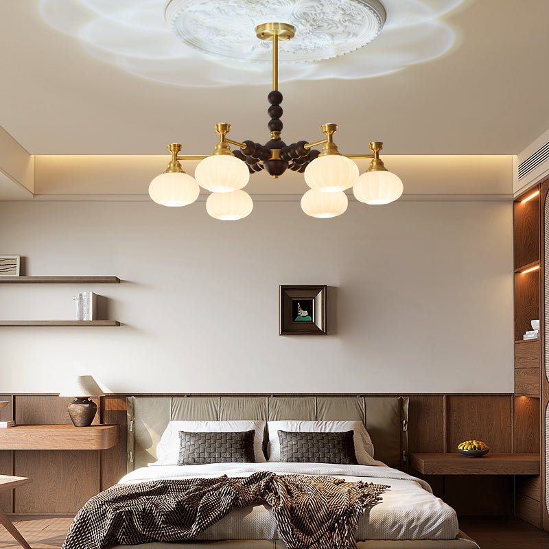 Avdorira Lustre Vintage Élégant en Laiton et Bois - Neutralighting
