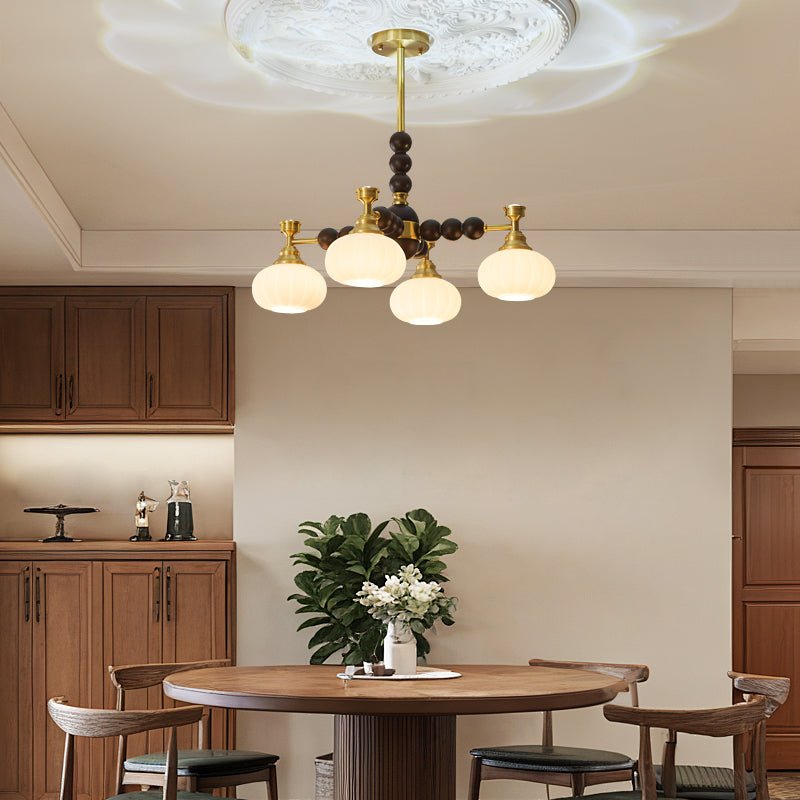Avdorira Lustre Vintage Élégant en Laiton et Bois - Neutralighting