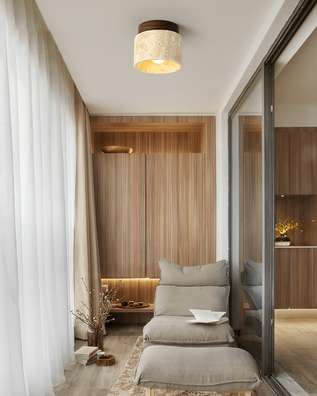 Ritta Plafonnier Pierre Travertin - Neutralighting