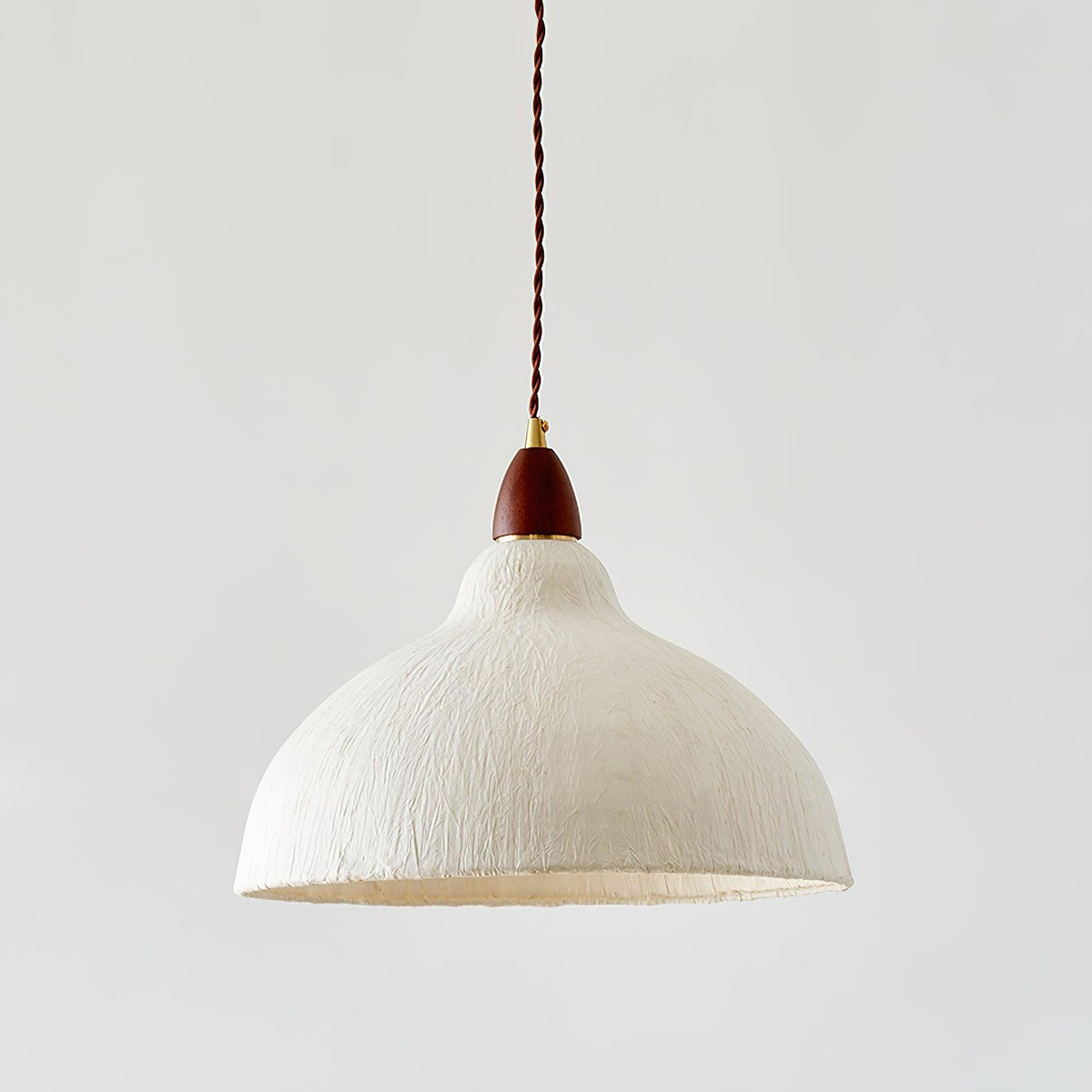 Vellara Papier & Bois Pendentif Lampe - Neutralighting