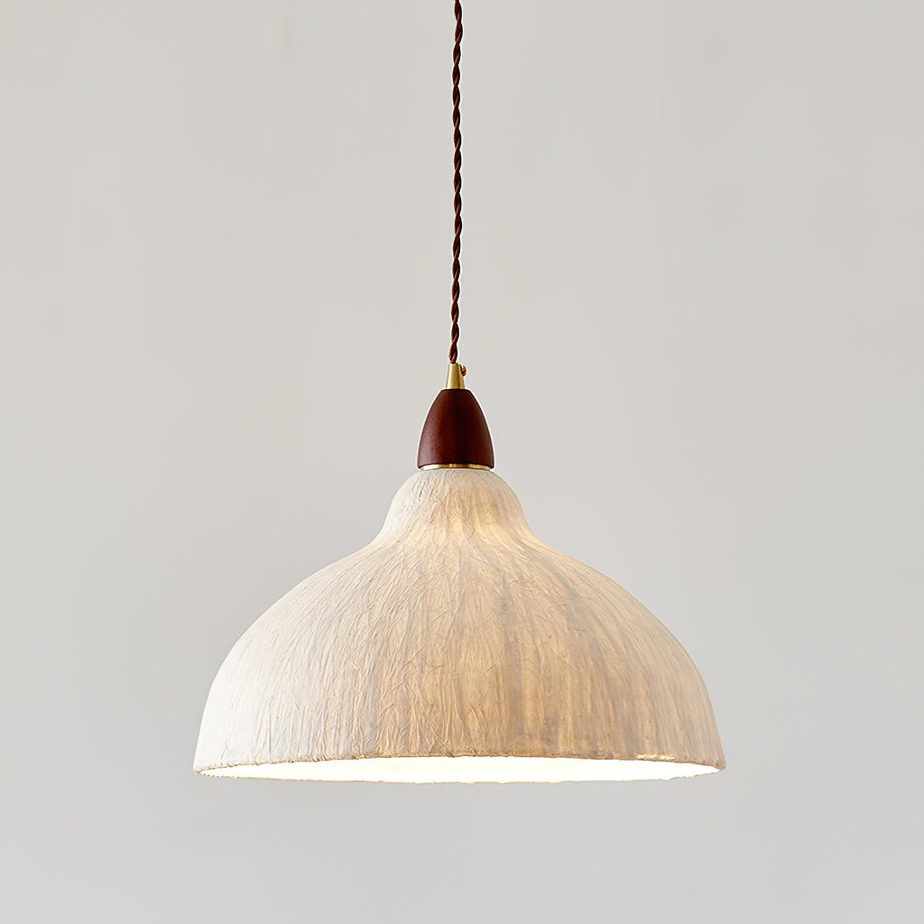 Vellara Papier & Bois Pendentif Lampe - Neutralighting