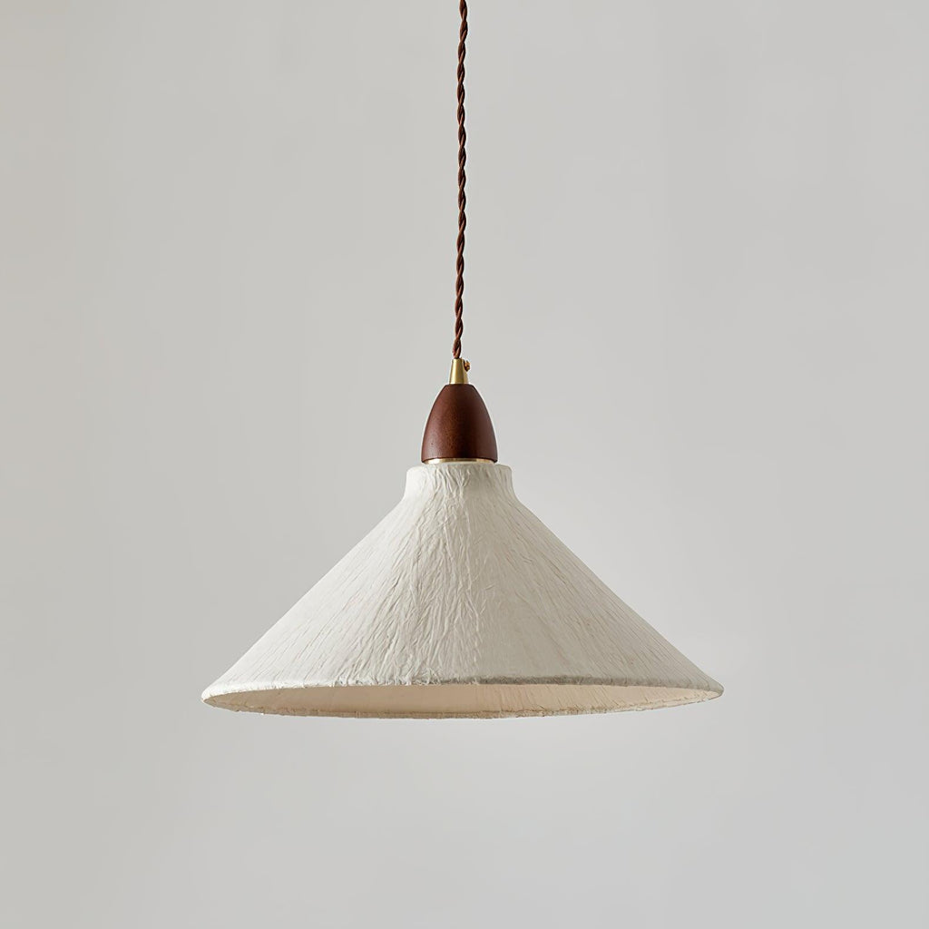 Vellara Papier & Bois Pendentif Lampe - Neutralighting