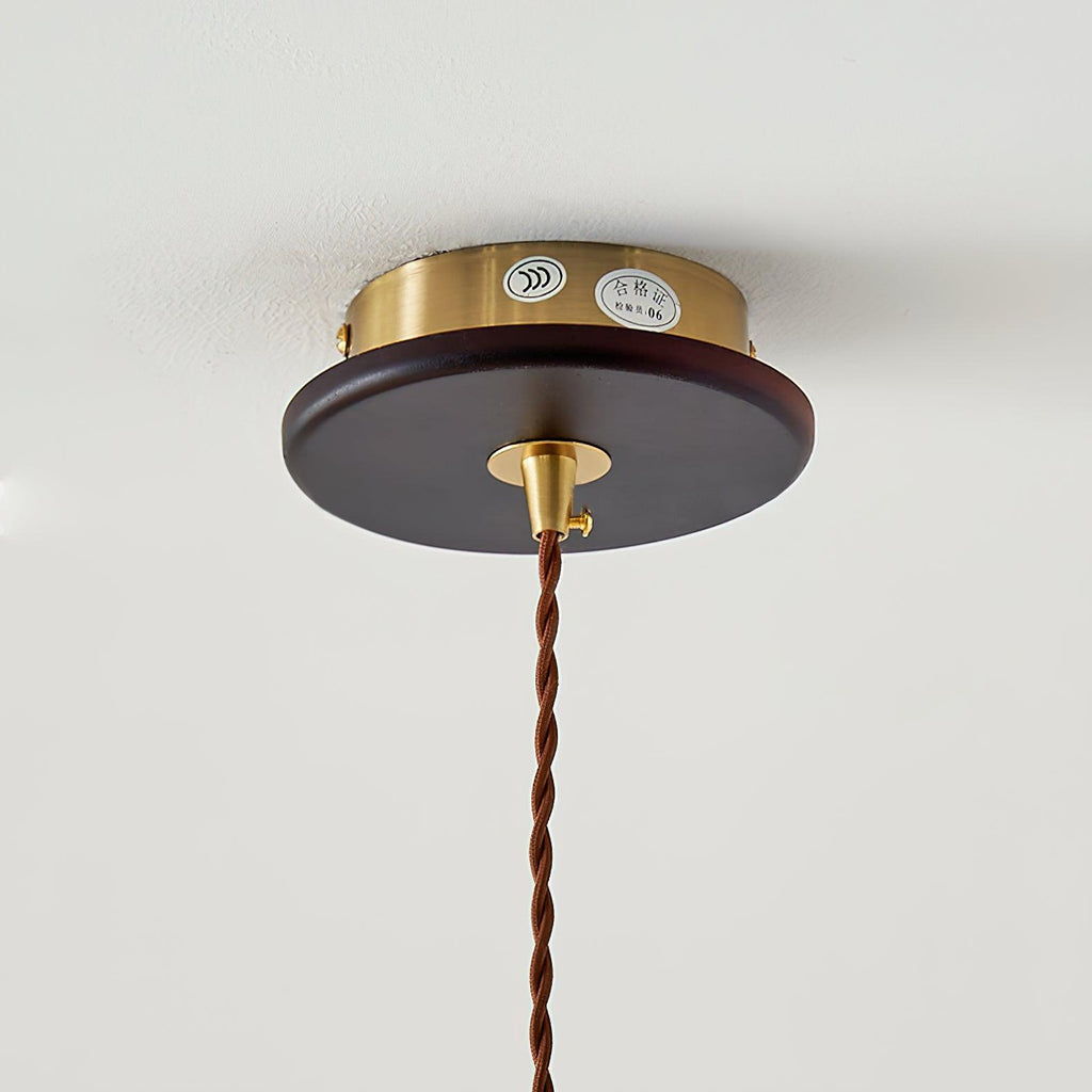 Vellara Papier & Bois Pendentif Lampe - Neutralighting