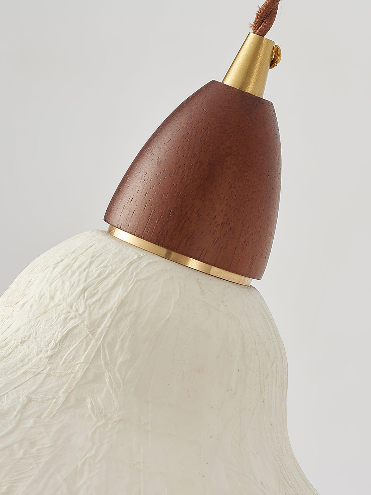 Vellara Papier & Bois Pendentif Lampe - Neutralighting