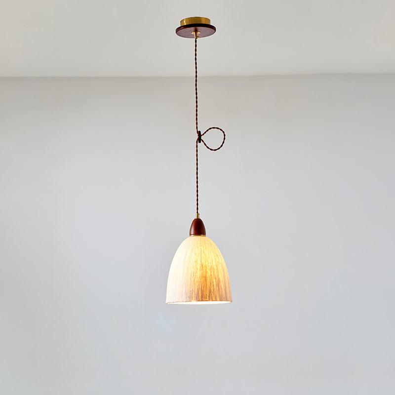 Vellara Papier & Bois Pendentif Lampe - Neutralighting