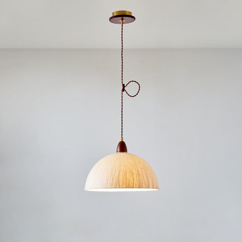 Vellara Papier & Bois Pendentif Lampe - Neutralighting