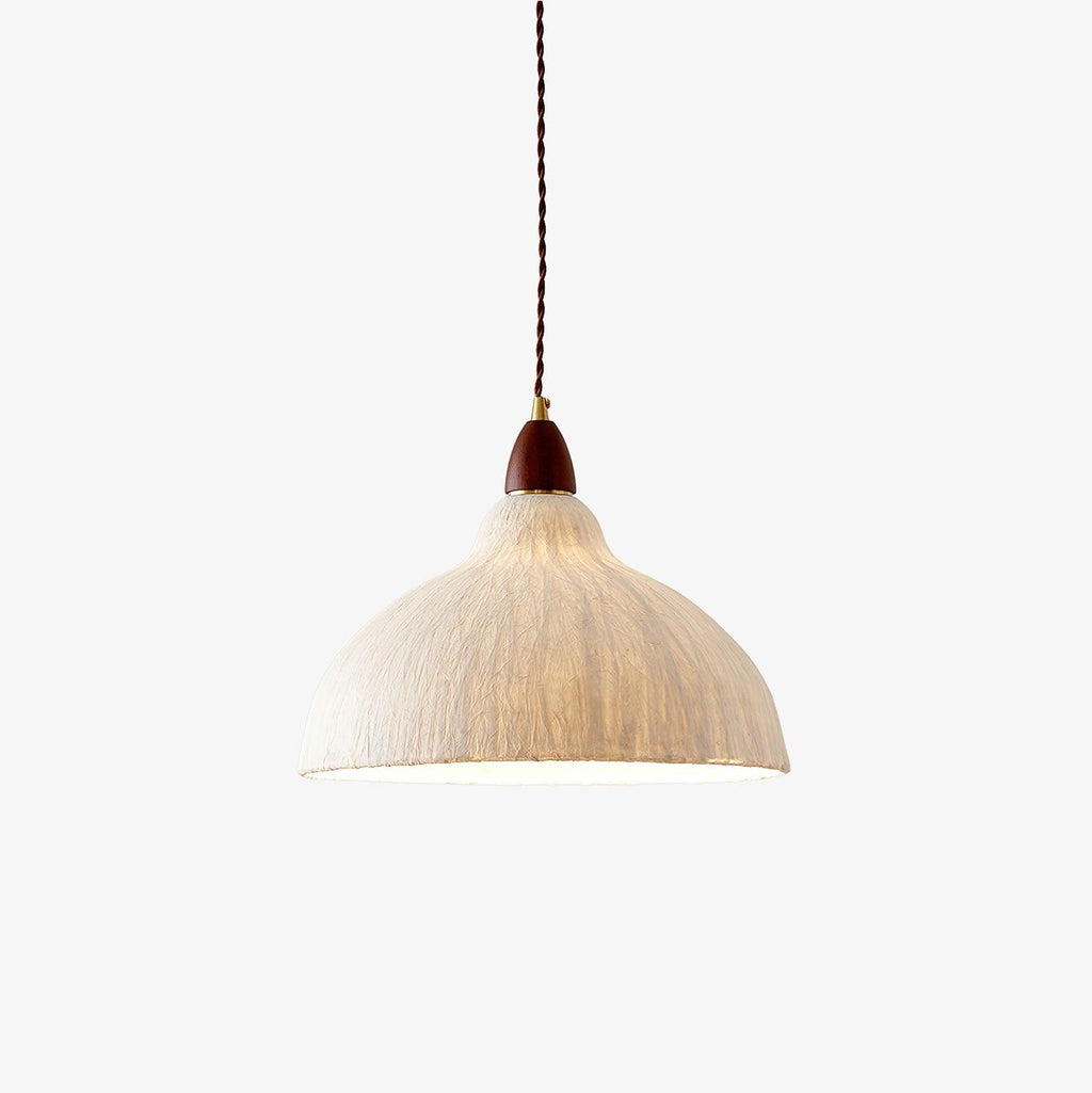 Vellara Papier & Bois Pendentif Lampe - Neutralighting