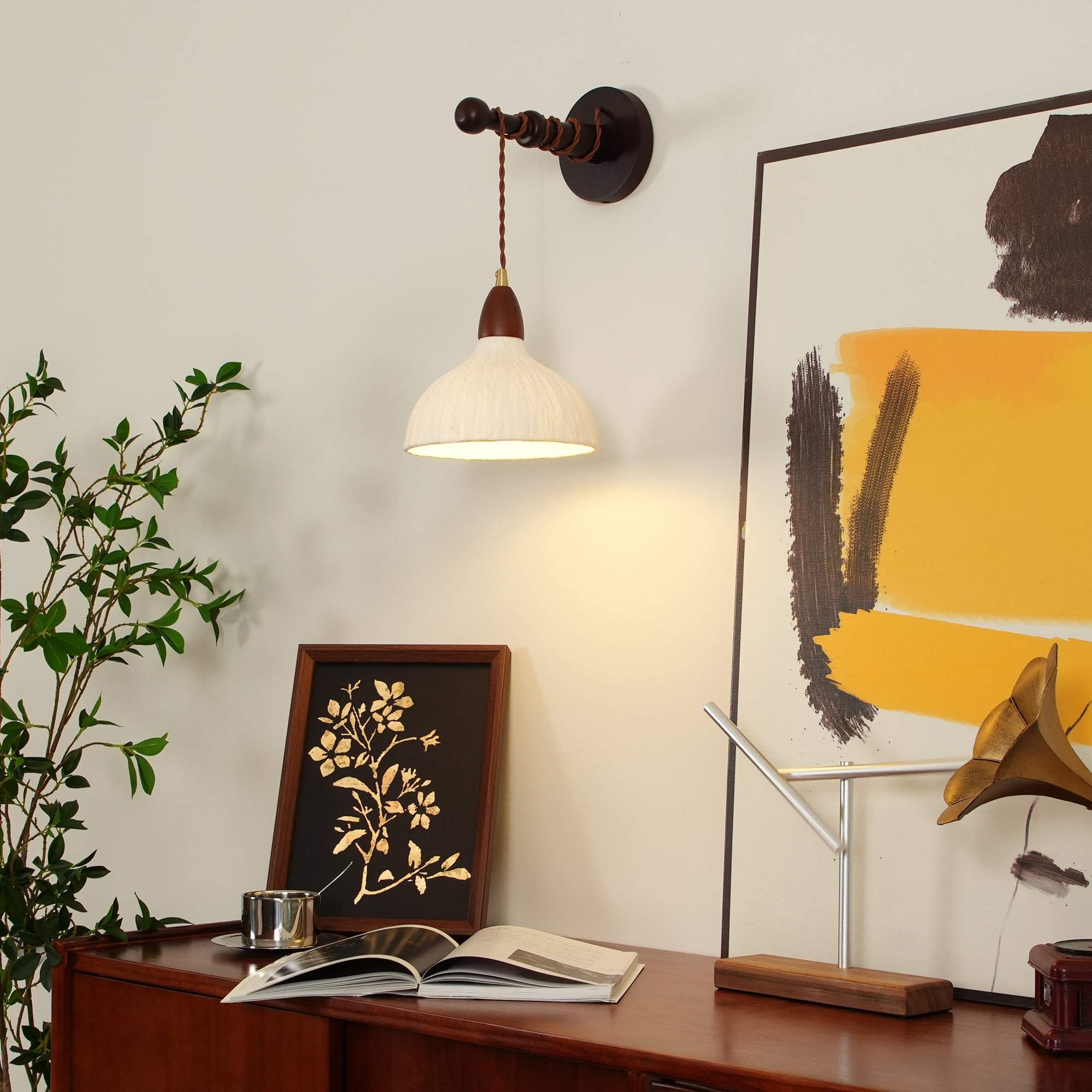 Vitheos Applique Murale en Bois Noyer Naturel Élégante - Neutralighting