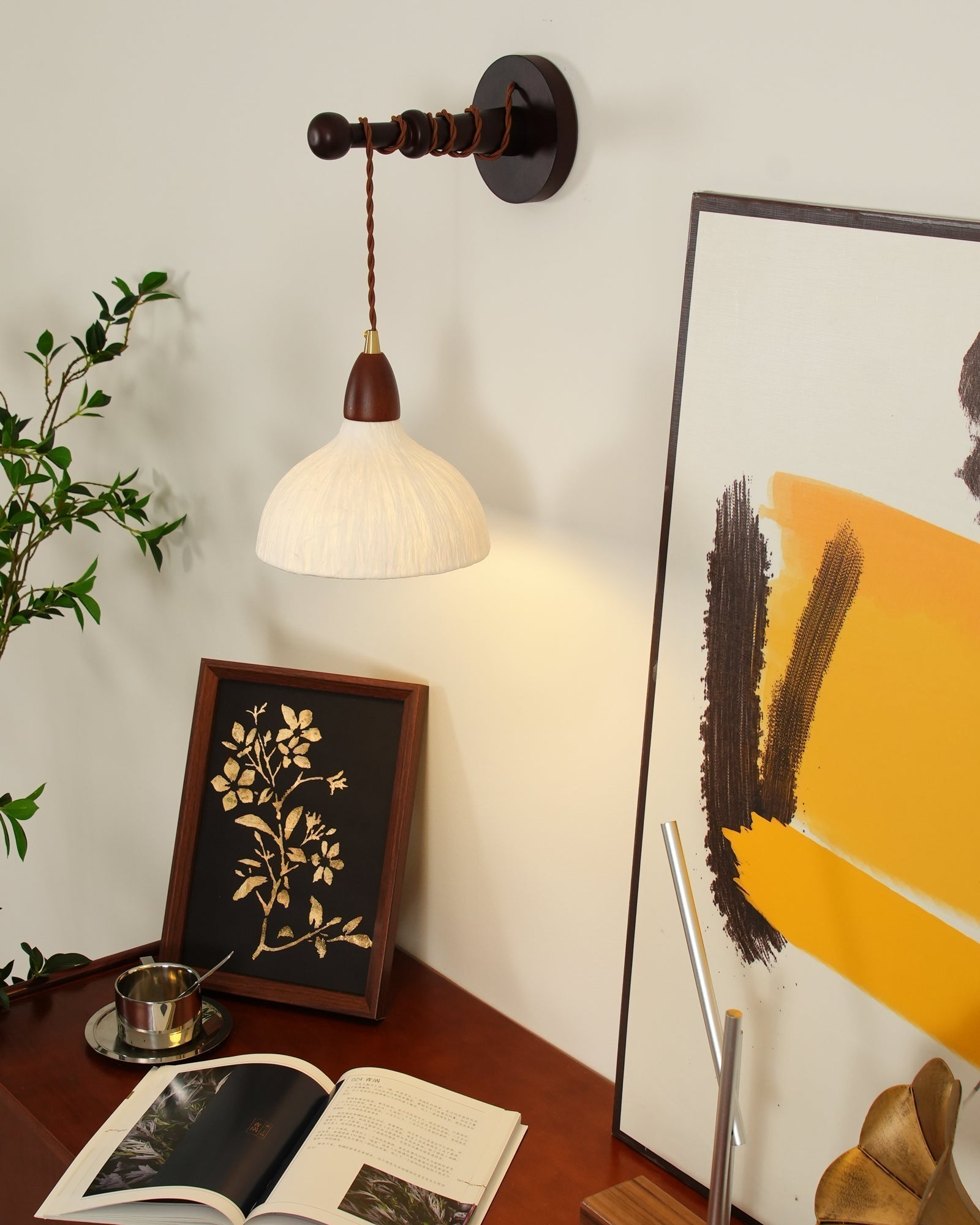 Vitheos Applique Murale en Bois Noyer Naturel Élégante - Neutralighting