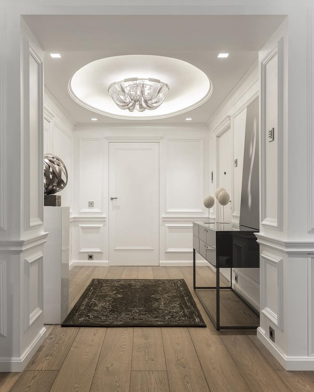 Lustra Plafonnier Frange Chaîne Cadre Nickel - Neutralighting